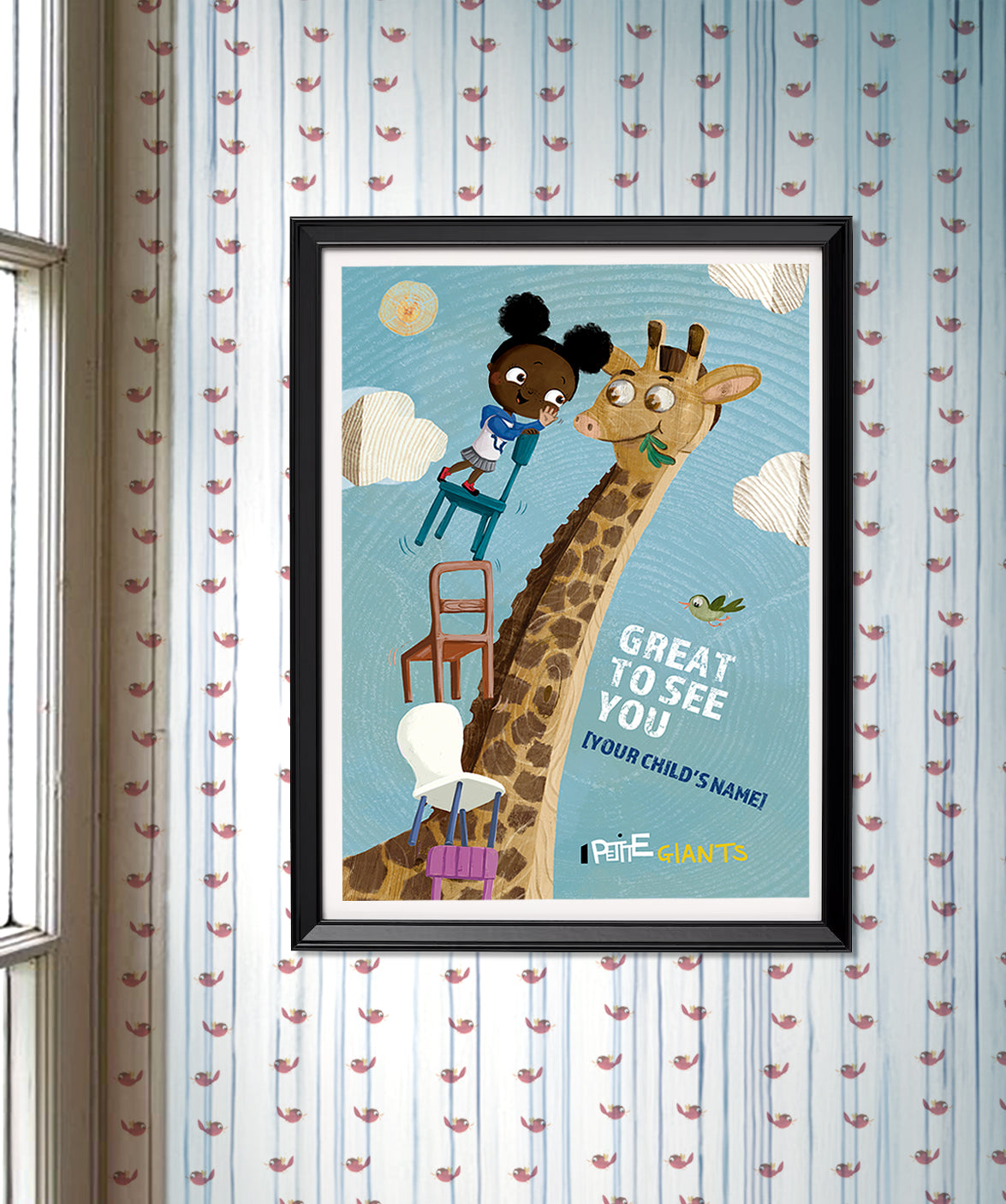 "My Friend Giraffe" Personalized Poster