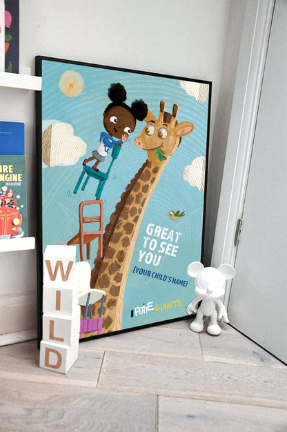 "My Friend Giraffe" Personalized Poster