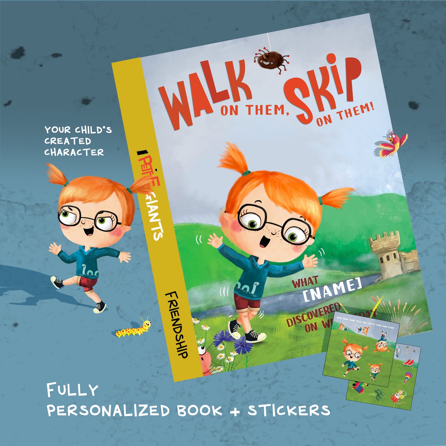 "Walk on Them, Skip on Them!" Personalized Book with Stickers