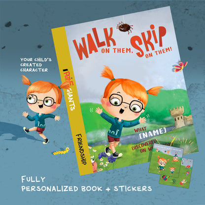 "Walk on Them, Skip on Them!" Personalized Book with Stickers