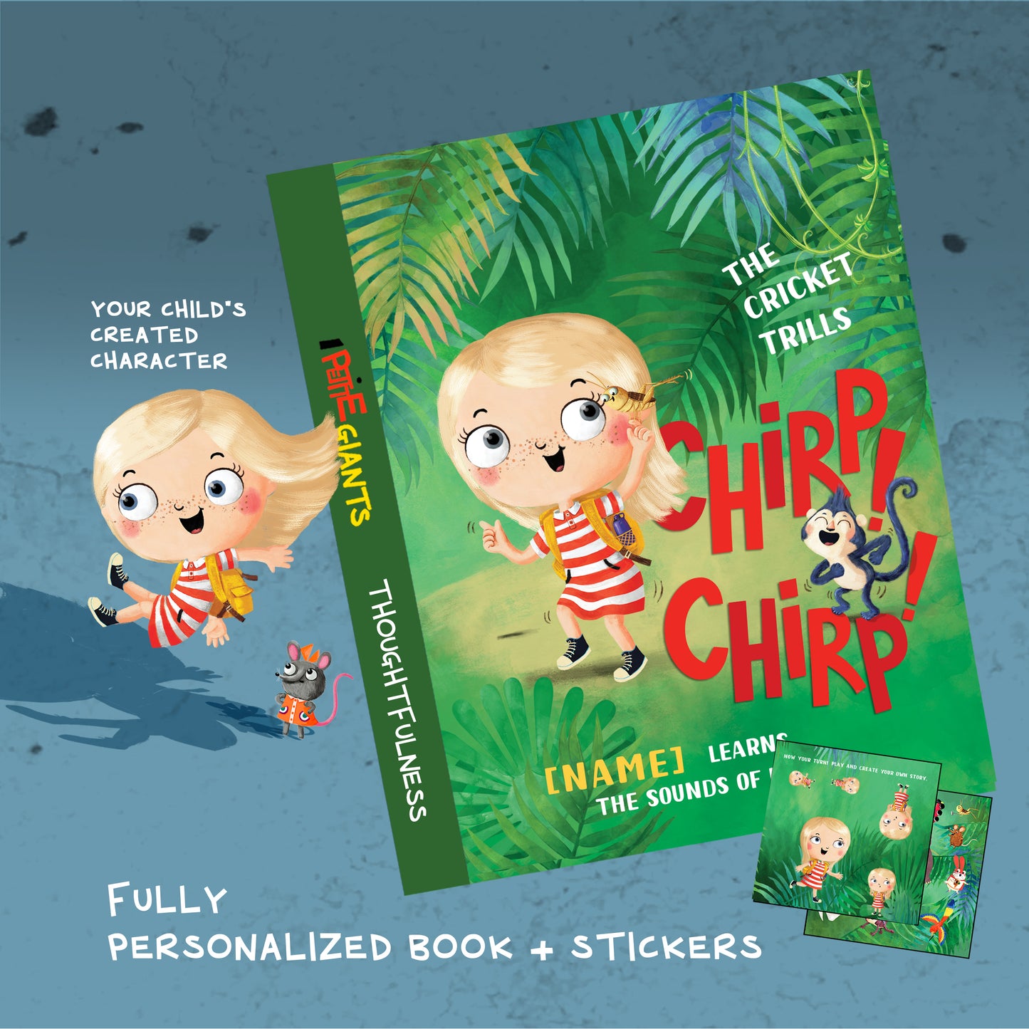 "The Cricket Chirps" Personalized Book with Stickers