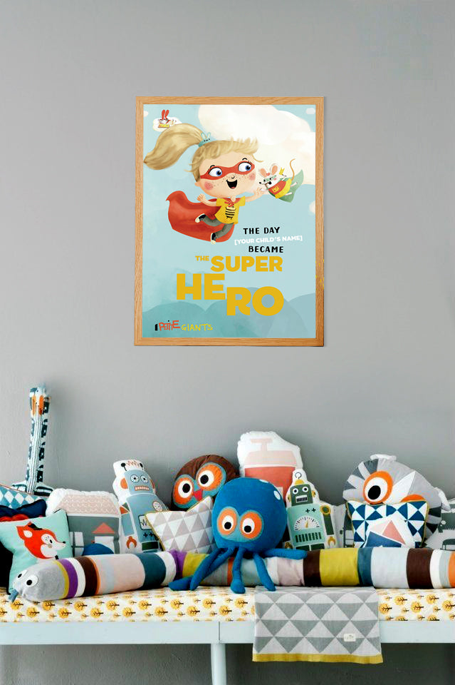 "The Day I Became a Superhero" Personalized Poster